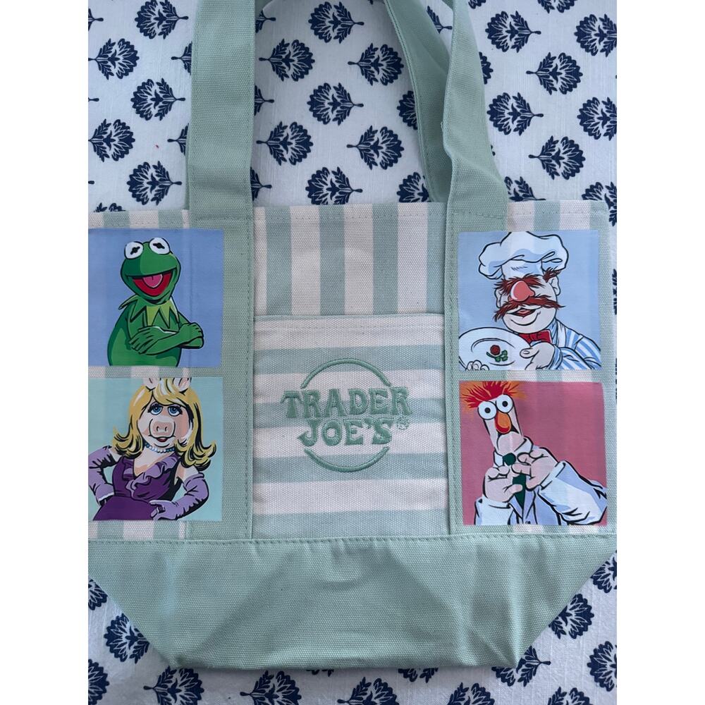 Disney Muppets Striped  Custom Made Trader Joes Mini Tote
